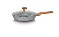 Vente directe d'usine, ensemble de casseroles en aluminium moulé sous pression octogonales, peinture marbrée, batterie de cuisine antiadhésive, poêle à frire pour cuisiner
