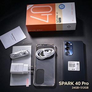 โทรศัพท์มือถือ Spark 40 Pro+ LTE หน้าจอ HD เต็มจอขนาด 6.8 นิ้ว Deca Core 24GB 512GB แบตเตอรี่ 5000mAh ปลดล็อค OEM รองรับภาษาสเปน/ฝรั่งเศส เยอรมัน - Product Image 2