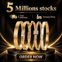 Vente en gros directe d'usine, bracelets pour femmes en acier inoxydable plaqué or 18 carats de haute qualité, placage sous vide, non décolorant