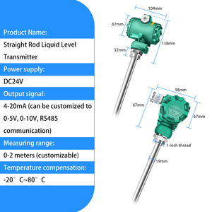 משדר מפלס נוזלים סטטי מוט ישר מפלדת אל-חלד של Welta, מדיד לחץ נוזלים, פלט 4-20mA, דיוק 0.5%F.S - Product Image 2