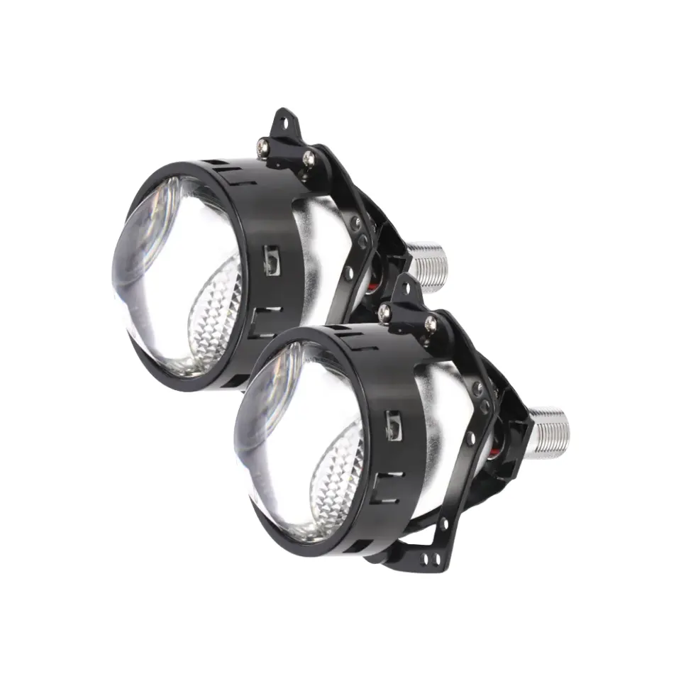 Super Bright Car Bi Led Projector Lens 6500K Headlight H7 H4 9005 9006 Headlight Led Projector With DRL Turn Signal Light