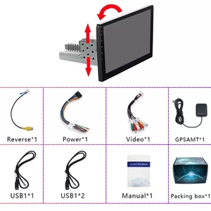Reproductor Multimedia Universal <span class=keywords><strong>para</strong></span> coche, pantalla táctil, 1 Din, 9 pulgadas, Audio estéreo, sistema <span class=keywords><strong>Android</strong></span>, Radio con Carplay - Product Image 2