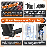 Kit de conversion de moteur central CAN Bus 36V 48V 250W 350W 500W pour vélo électrique, en stock UE/US, livraison en 3-7 jours, livraison gratuite