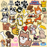 Venta al por mayor de abalorios de PVC para cachorros, accesorios personalizados para amantes de los perros para zuecos, decoraciones para zapatos, bonito tema de mascotas, abalorios para zapatos de diseñador