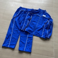 Ensemble de survêtements légers en nylon pour fabricants de vêtements : vestes et pantalons de jogging avec empiècements en maille, coupe-vent