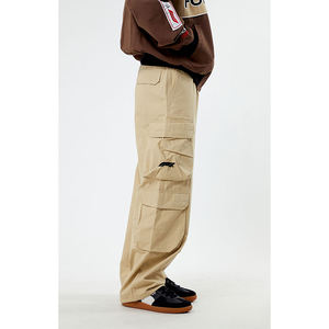 Produttore personalizzato di alta qualità personalizzato Casual comodo cotone <span class=keywords><strong>Beige</strong></span> <span class=keywords><strong>pantaloni</strong></span> larghi Multi tasca <span class=keywords><strong>pantaloni</strong></span> <span class=keywords><strong>Cargo</strong></span> - Product Image 2