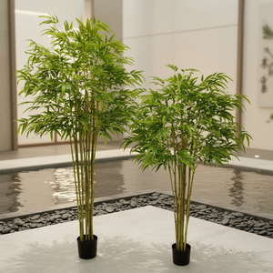 Albero di Bambù Artificiale Ecologico con Foglie in Plastica per Decorazioni Natalizie <span class=keywords><strong>e</strong></span> Pasquali - Product Image 4