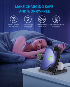 แท่นชาร์จไร้สายพับได้ Fold Go 3 in 1 แบบสามขดลวด 15W ชาร์จเร็ว พกพาสะดวก สำหรับโทรศัพท์ นาฬิกา และหูฟัง - Product Image 3