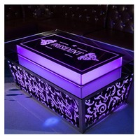 Meubles de bar commerciaux de luxe modernes personnalisés, table basse pour KTV, bar, club, salle de karaoké