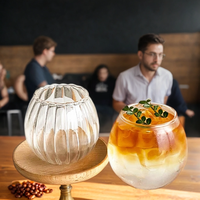 Gobelet en verre rond de style simple et créatif en forme d'œuf pour café, jus et tasses, écologique, pour eau pétillante et sodas, 340-550 ml