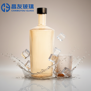 Botella de Vidrio Flint Personalizada de Lujo Premium, 500ml 750ml <span class=keywords><strong>1L</strong></span>, Acabado Blanco Mate, Tapa de Rosca, para Agua, Vodka, Tequila, Ginebra, Licores - Product Image 5