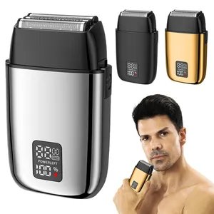 Resuxi LK-3015 rasoir professionnel à double feuille rasoir électrique sans fil rechargeable rasoir à barbe