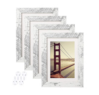 Cadre photo en bois noir SNNL 4x6 pouces avec plexiglas pour montage mural, affichage horizontal et vertical