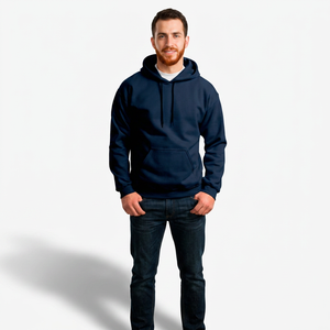 Prix de gros Sweat à capuche court pour homme 100% coton, uni, en molleton épais de qualité supérieure, poids lourd, coupe oversize - Product Image 1