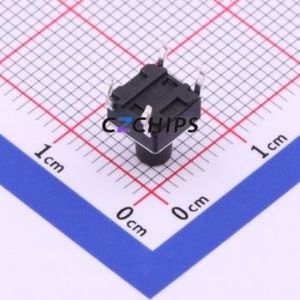 TS-1002-BR08016 Tactile Switch Through hole-4P,6x6mm Switch Single Pole Single Throw Round Button 1.6N Through Hole - Product Image 2