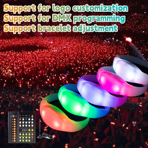 Pulsera LED con Control Remoto DMX RF para Eventos, Barras Luminosas Brillantes Ultra 100, Pulsera LED Activada por Sonido - Product Image 2