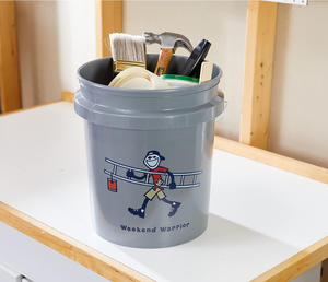 Baril en plastique de <span class=keywords><strong>5</strong></span> gallons, forme ronde, avec poignée et couvercle en métal - Product Image 4