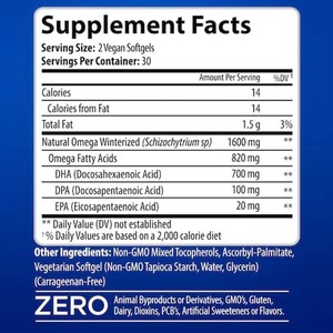 Les algues <span class=keywords><strong>Omega</strong></span> 3 contiennent du DHA EPA DPA un substitut d'huile de poisson qui soutient la santé immunitaire du cœur et du cerveau - Product Image 3