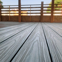 Vente chaude de terrasse en WPC de Chine, extérieur, ignifuge, surface lisse, bois composite plastique, co-extrusion moderne pour jardin extérieur