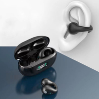 Q80 Headset tahan air nirkabel klip telinga terbuka headphone konduksi tulang earphone berlari TWS dengan mikrofon
