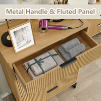 Commode verticale de style industriel avec façades de tiroirs rainurées et cadre thermolaqué, qualité export, commande par conteneur
