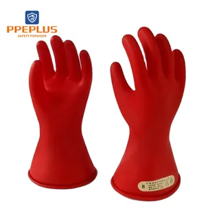 Chine Fabrication EPI PLUS Fournisseur 5KV Basse Tension Électrique Lineman Sécurité Taille 9 Gants de Travail Isolés en Caoutchouc