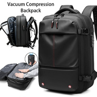 Mochila de Viaje Expandible con Compresión al Vacío, Impermeable, de Oxford, para Portátil, para Viajes de Negocios, para Hombre y Mujer