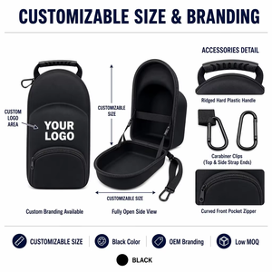 Hard EVA <strong>Baseball</strong> <strong>Cap</strong> Hat Carrying Case Custom Travel Protective Carrier Organizer Shockproof Zipper Logo OEM Wholesale New Bulk - Product Image 5