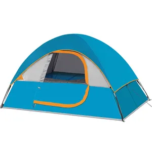 Wholesale2 3 Person Outdoor Windproof Family Camping Tent Portable Tent for Camping Hiking Automatic pop up tent