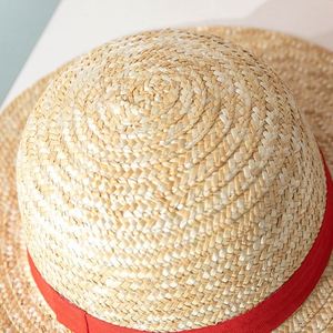 Sombrero de Paja de Anime One Piece al por Mayor, Gorra Plana de Papel Estilo Luffy para Mujer, Protección Solar para Viajes - Product Image 5