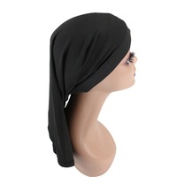 Meilleures ventes : Bonnet de soin capillaire unisexe en satin élastique pour dreadlocks, couleur unie, réglable à double extrémité, type foulard bandana, lot de quatre