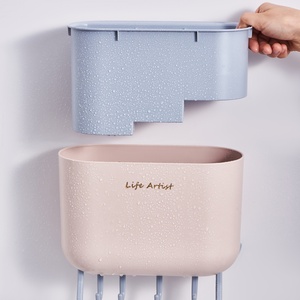 Kệ để đồ đa năng gắn tường bằng nhựa PS, không gấp gọn, một tầng, bán trực tiếp từ nhà máy MONR, dùng cho nhà bếp, nhà tắm, có móc treo - Product Image 4