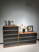 Coiffeuse moderne sur pied avec 6 grands tiroirs et miroir LED, réglable, couleur kaki, pour chambre à coucher, mobilier de beauté, hôtel