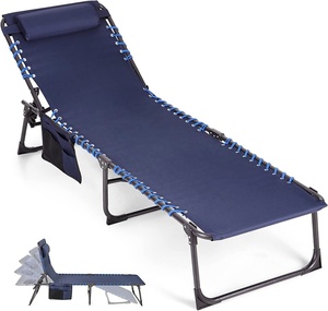 Chaise longue pliante réglable <span class=keywords><strong>lit</strong></span> <span class=keywords><strong>de</strong></span> camping <span class=keywords><strong>plage</strong></span> près <span class=keywords><strong>de</strong></span> la piscine inclinable séchage rapide portable <span class=keywords><strong>ultra</strong></span> <span class=keywords><strong>léger</strong></span> avec dossier à 4 positions - Product Image 1