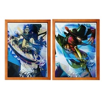 Film de grille multicolore haute définition 3D Anime Carte de transformation d'impression d'écran UV Carte de grille de conception créative
