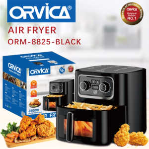 Freidora de Aire Eléctrica de Acero Inoxidable, Horno Moderno con Función de Parrilla, Uso Doméstico, Ventana Visible, Función Manual - Product Image 6