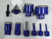JDK Diamant-Kernbohrer-Set, Fasenfräser für Porzellanfliesen, Marmor, Keramik, Granit, Fräs-Kit M14, 10-teilig, CE-zertifiziert, Komplettset