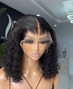 Peruca brasileira de cabelo humano com renda completa para mulheres negras, perucas frontais de cabelo humano com renda 360 hd atacado