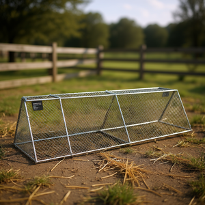 Gabbia per Polli in Acciaio Zincato 157.5x41.3x35.8 Pollici Argento per Animali Domestici Uso Esterno Design Rettangolare Durevole - Product Image 2