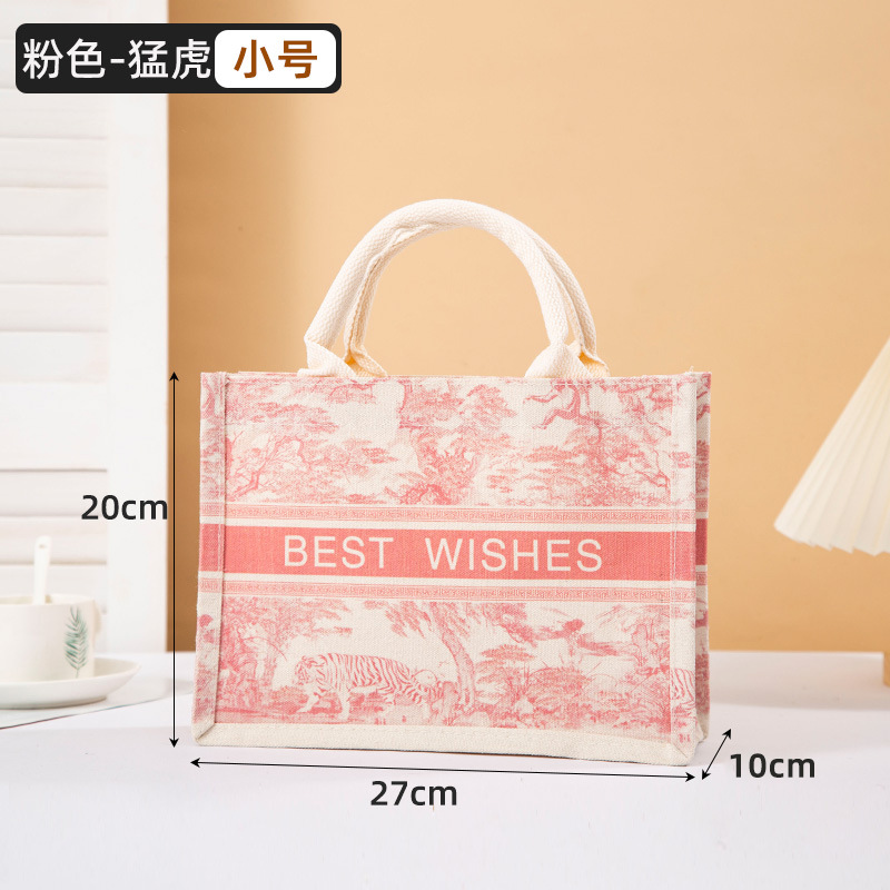 Pink canvas bag-small