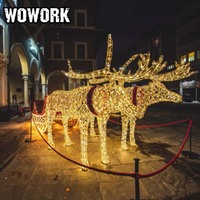 Lumières LED géantes WOWORK 2026 pour extérieur, imperméables, en fer, pour patio, Noël, demande en mariage, photo, alphabet, fond pour Noël, mariage