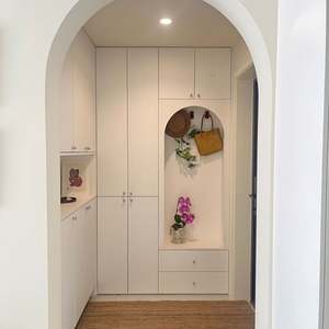 Mueble de Madera Maciza para Zapatos de Tamaño Personalizado para Sala de Estar, con Materiales de Protección Ambiental para Uso en el Hogar o Hotel - Product Image 1