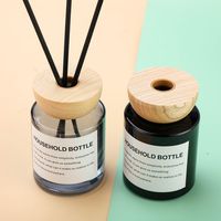 Bouteille diffuseur de parfum de luxe 150 ml vide en verre avec couvercle en bois pour l'aromathérapie et la fragrance d'intérieur