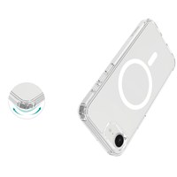 Coque de téléphone magnétique antichoc transparente en TPU+PC personnalisée pour iPhone 18 Pro Max 17 16 15 14 13 Pro Max