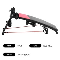 Banc de fitness réglable et pliable en métal pour exercices abdominaux, haltères et sit-ups