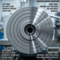 Corps de mandrin de tour en fonte gris de précision LF, conforme ASTM A48 Classe 40, certifié ISO9001, pour l'usinage CNC des métaux aux États-Unis, OEM Automobile