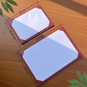 <b>A4</b> A5 Genuine Leather Embossed Logo Durable Modern Holder Restaurant Menu <b>Folder</b> Refillable Cover - Product Image 6