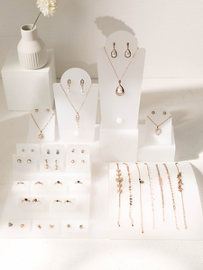 Fabricants Vente en Gros Bijoux Blancs Accessoires de Tir Anneau Présentoir Présentoir à Bijoux en Acrylique Ensemble - Product Image 3