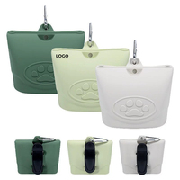 Sac de ceinture portable en silicone pour friandises pour chien, idéal pour l'entraînement, la promenade, la randonnée et les soins des animaux en extérieur