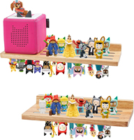 Hölzernes Wandmontiertes Magnetisches Tonie-Figuren-Regal Mit Ladefach Kinderzimmer Audio-Player Display Aufbewahrungsregal
